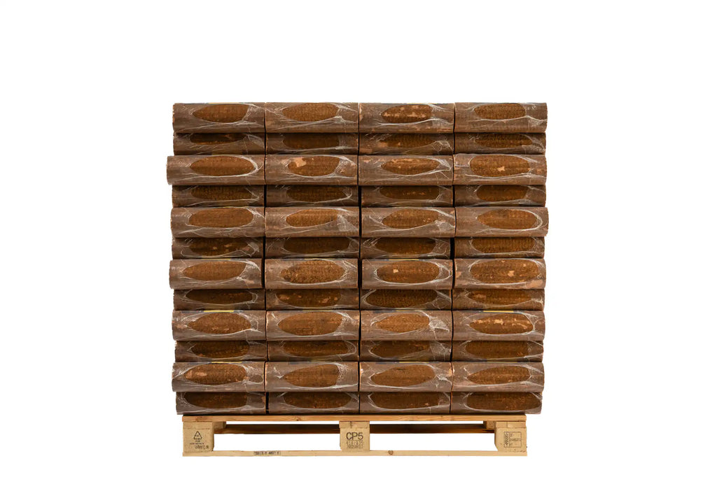 Pollmeier Premium Plus Buchenholzbriketts PEFC – 960 kg Palette (96 × 10 kg)