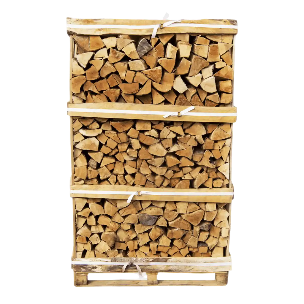 Brennholz Esche 30 cm, auf Palette gestapelt, 3srm – 1000 kg - Hochwertiges Eschen-Brennholz – 30 cm Scheitlänge, ca. 3 SRM pro Palette