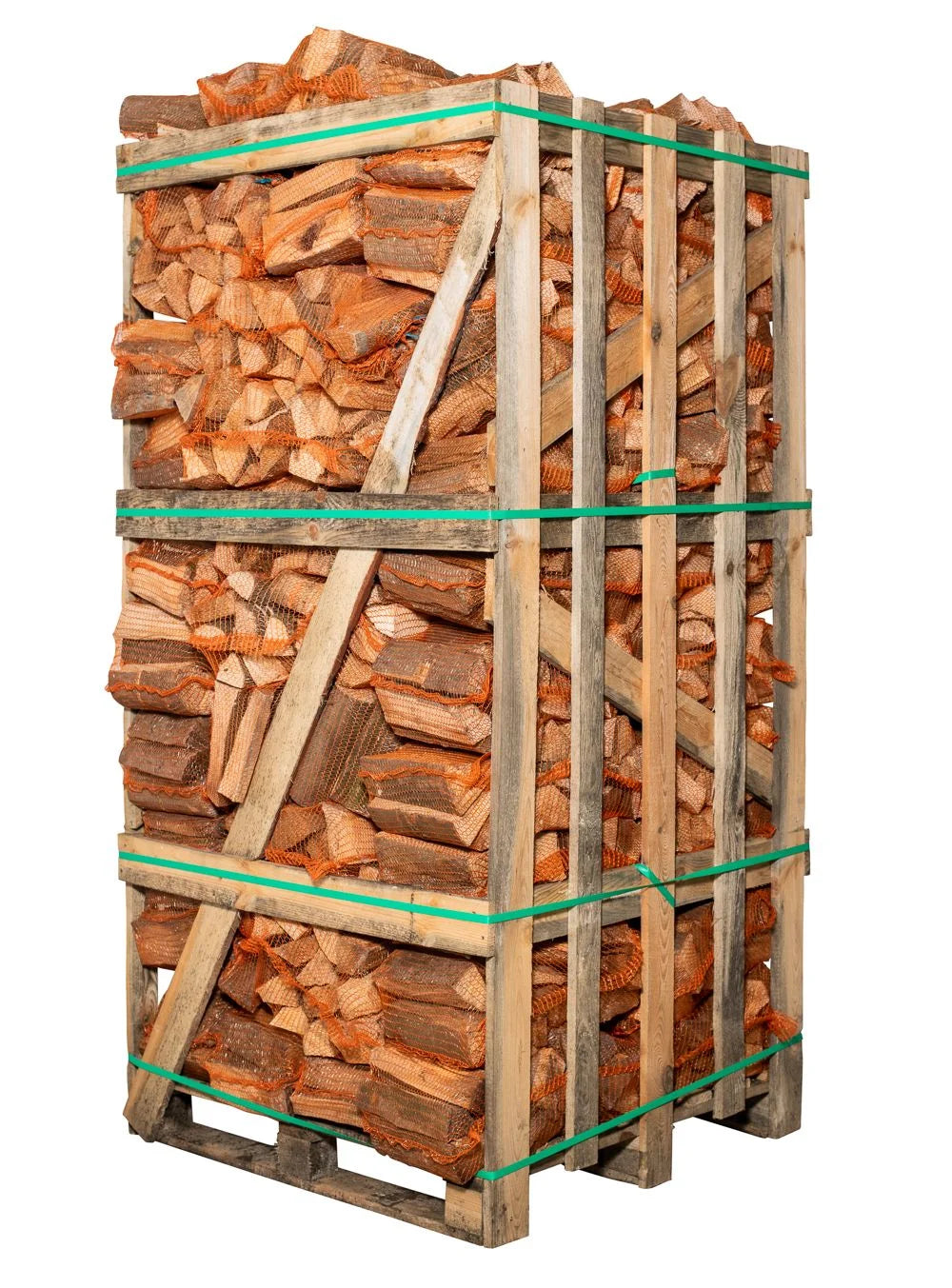 Brennholz Buche 25 cm 80 Sack Palette - Hochwertiges Rotbuchen-Brennholz – 25 cm Scheitlänge, praktisches Vorratspaket