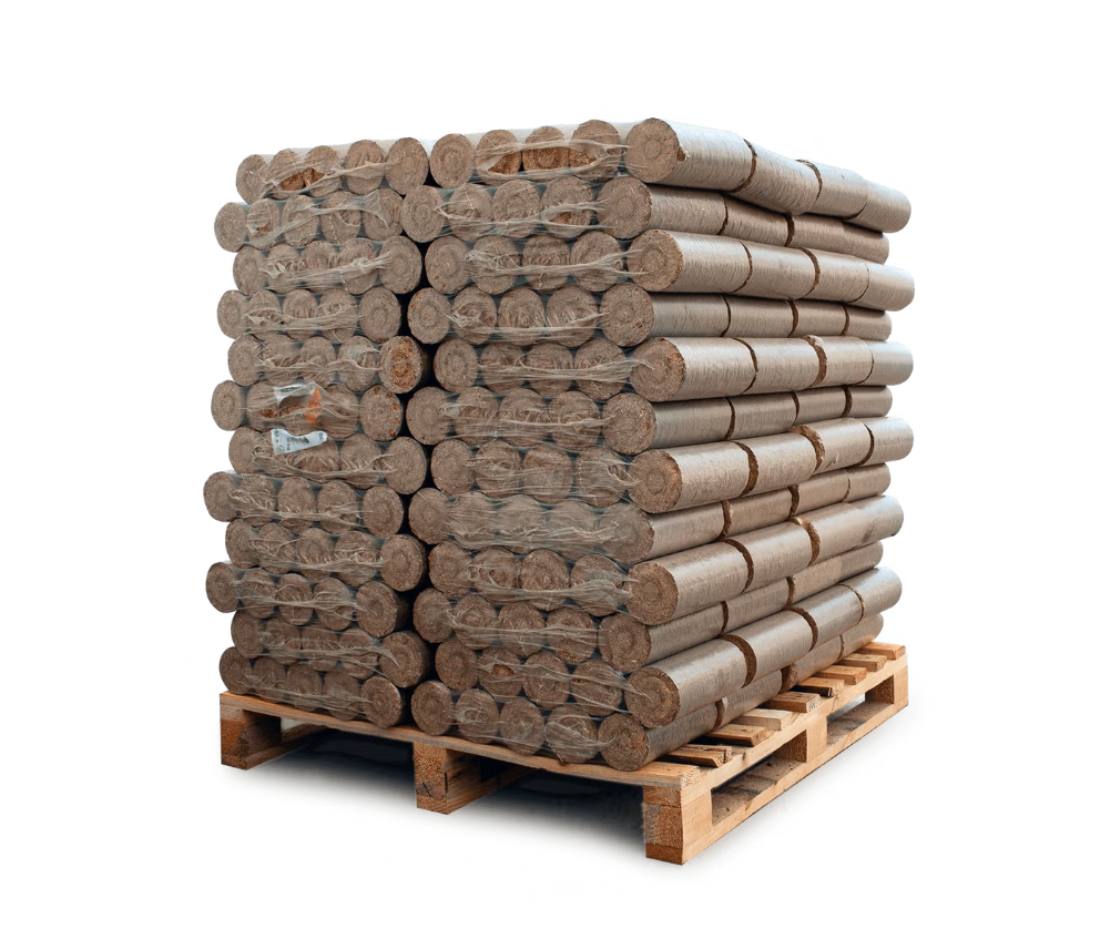 Heizfuxx Nestro XL Red Hartholzbriketts – 960 kg Palette (96 × 10 kg)