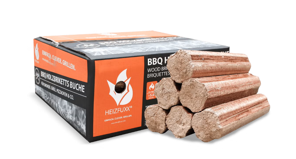 Heizfuxx BBQ Buchenholzbriketts – 648 kg Palette (36 × 18 kg)