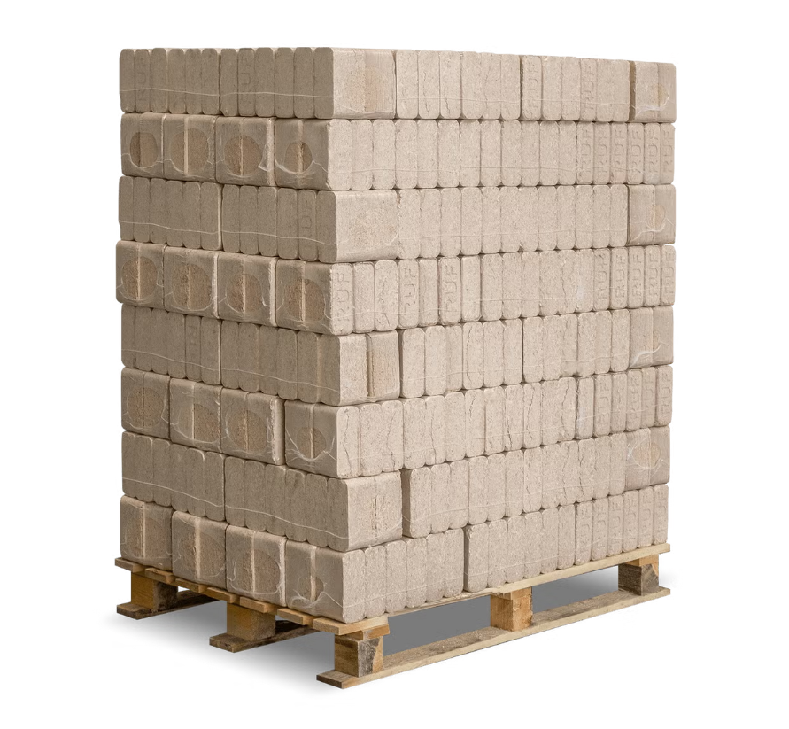 Heizfuxx RUF Original Red Hartholzbriketts – 960 kg Palette (96 × 10 kg)